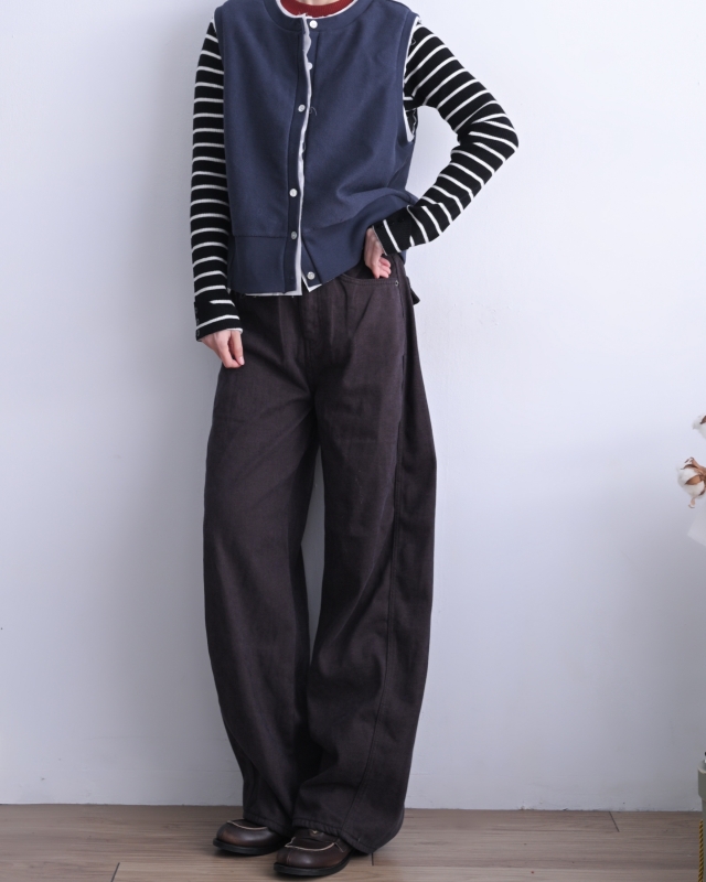 韓 假兩件式不收邊背心 3色 size