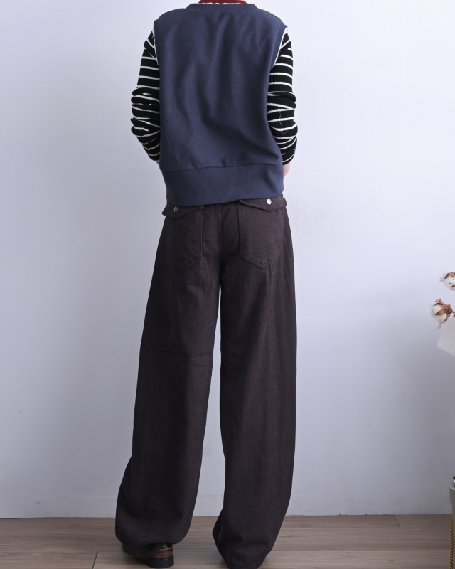 韓 假兩件式不收邊背心 3色 size