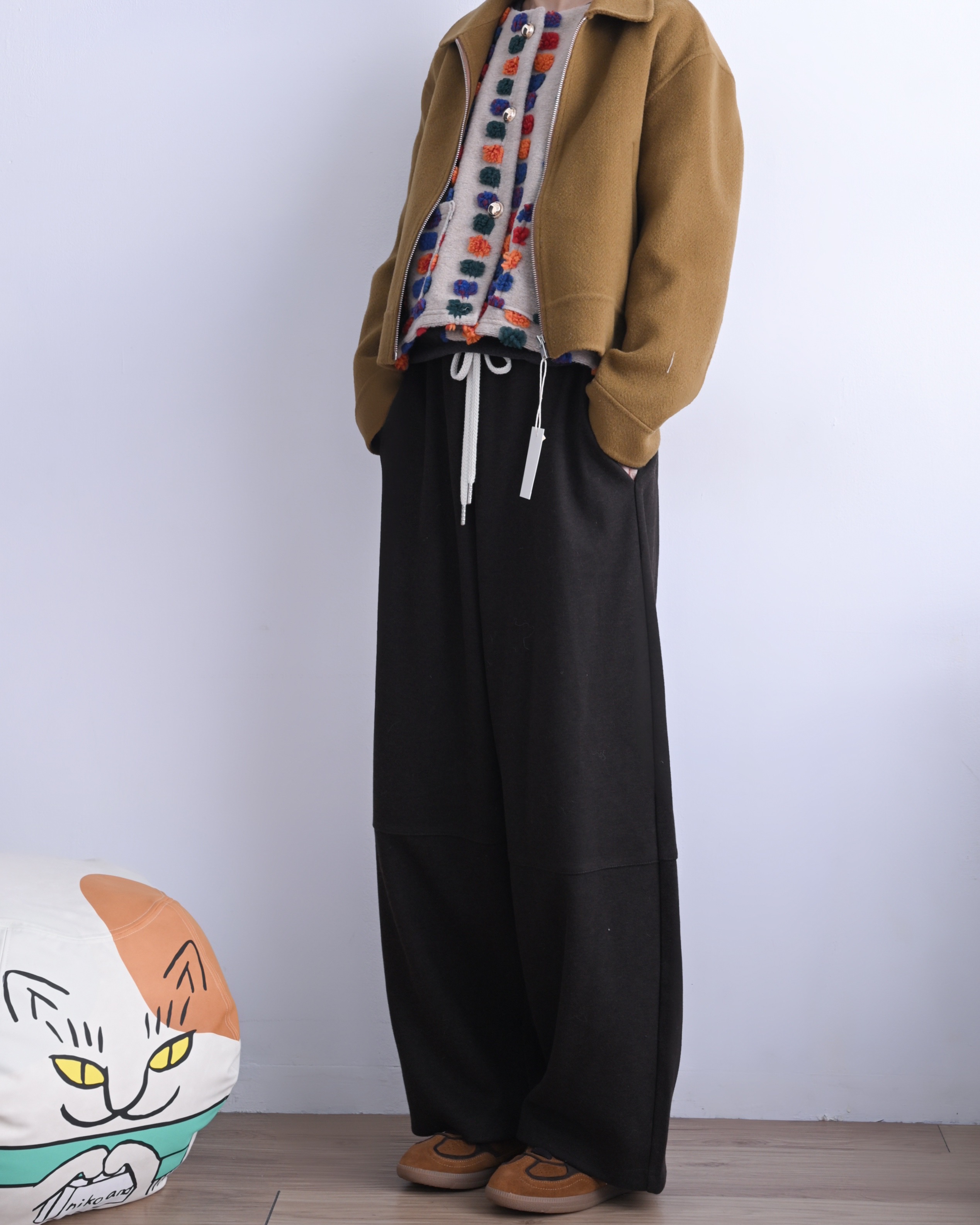 韓 繽紛毛點背心