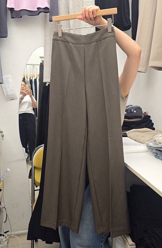 韓 後腰鬆緊小直筒褲 2色 size