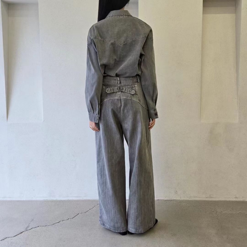 韓 後環彎線長褲 2色