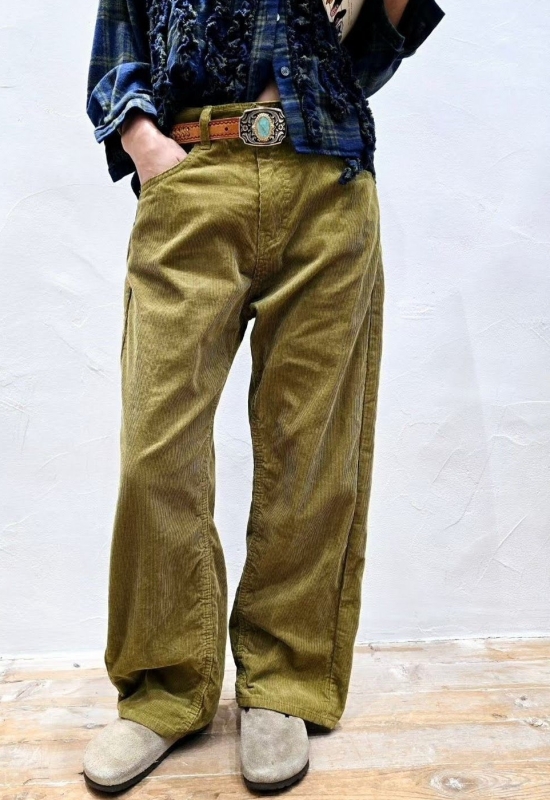 韓 燈心絨側車線長褲 2色 size