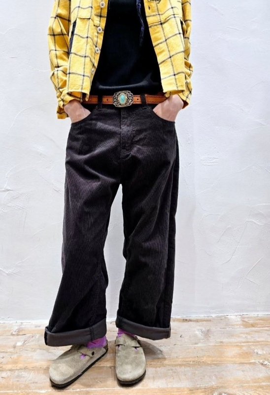 韓 燈心絨側車線長褲 2色 size