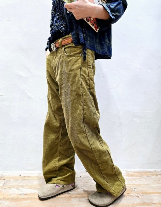 韓 燈心絨側車線長褲 2色 size