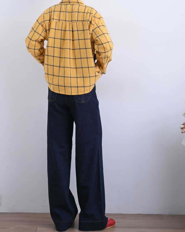 韓 口袋小釦長褲 size