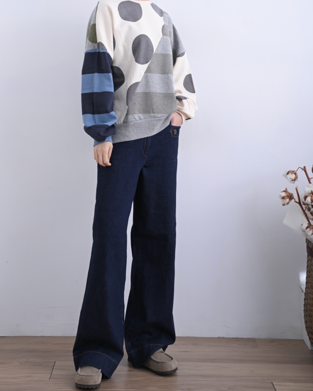 韓 口袋小釦長褲 size