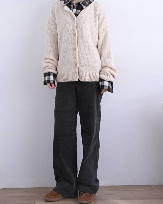 韓 方口袋直筒褲 2色 size