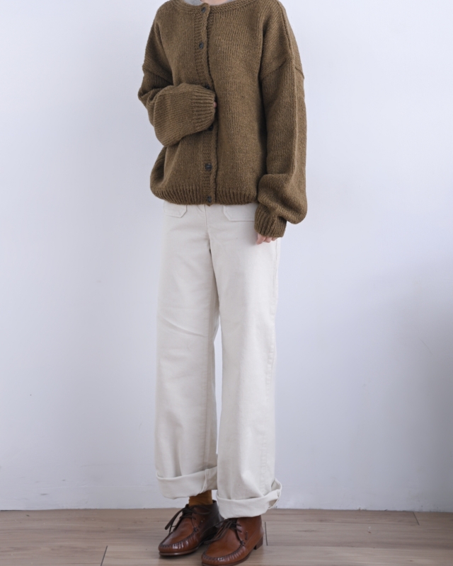 韓 方口袋直筒褲 2色 size