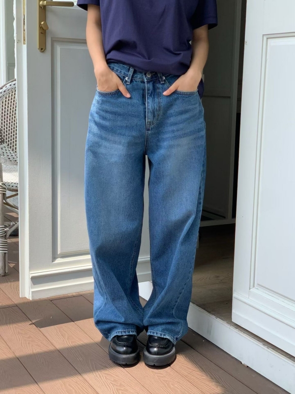 韓 口袋蝴蝶結牛仔褲