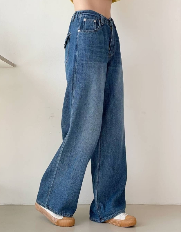 韓 後口袋牛仔褲 size