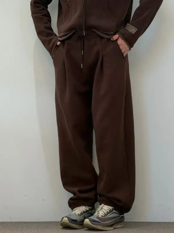 韓 口袋小標棉質長褲 3色 size