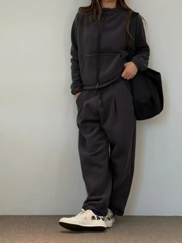 韓 口袋小標棉質長褲 3色 size