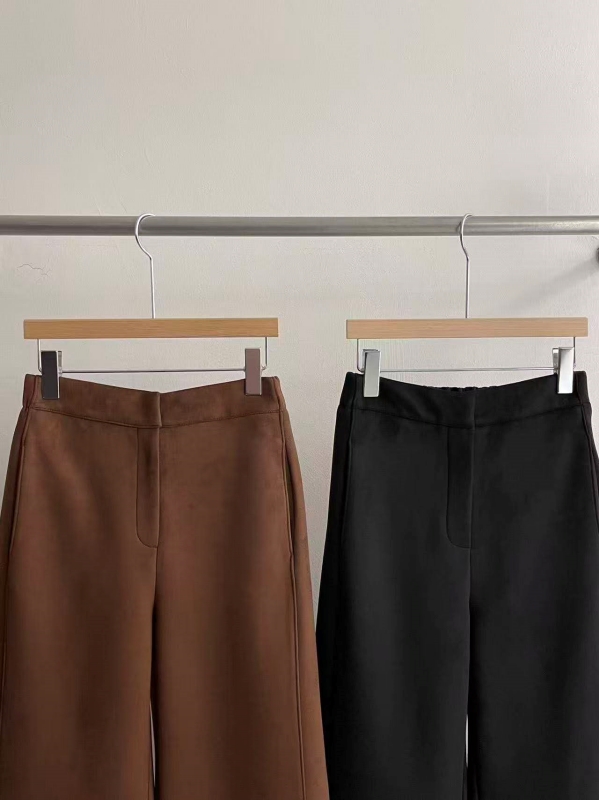 韓 仿麂皮車線褲 2色 size