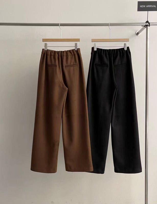 韓 仿麂皮車線褲 2色 size