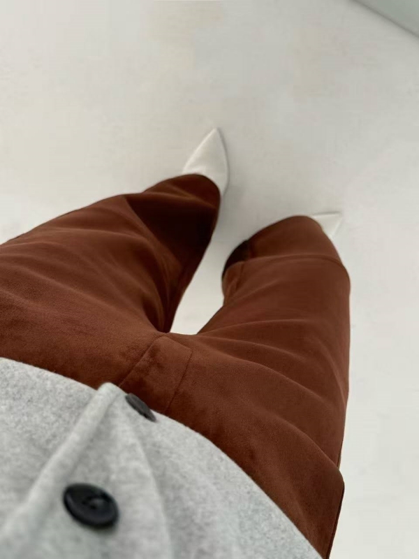 韓 仿麂皮車線褲 2色 size