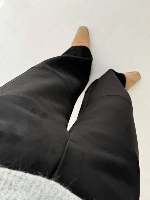 韓 仿麂皮車線褲 2色 size