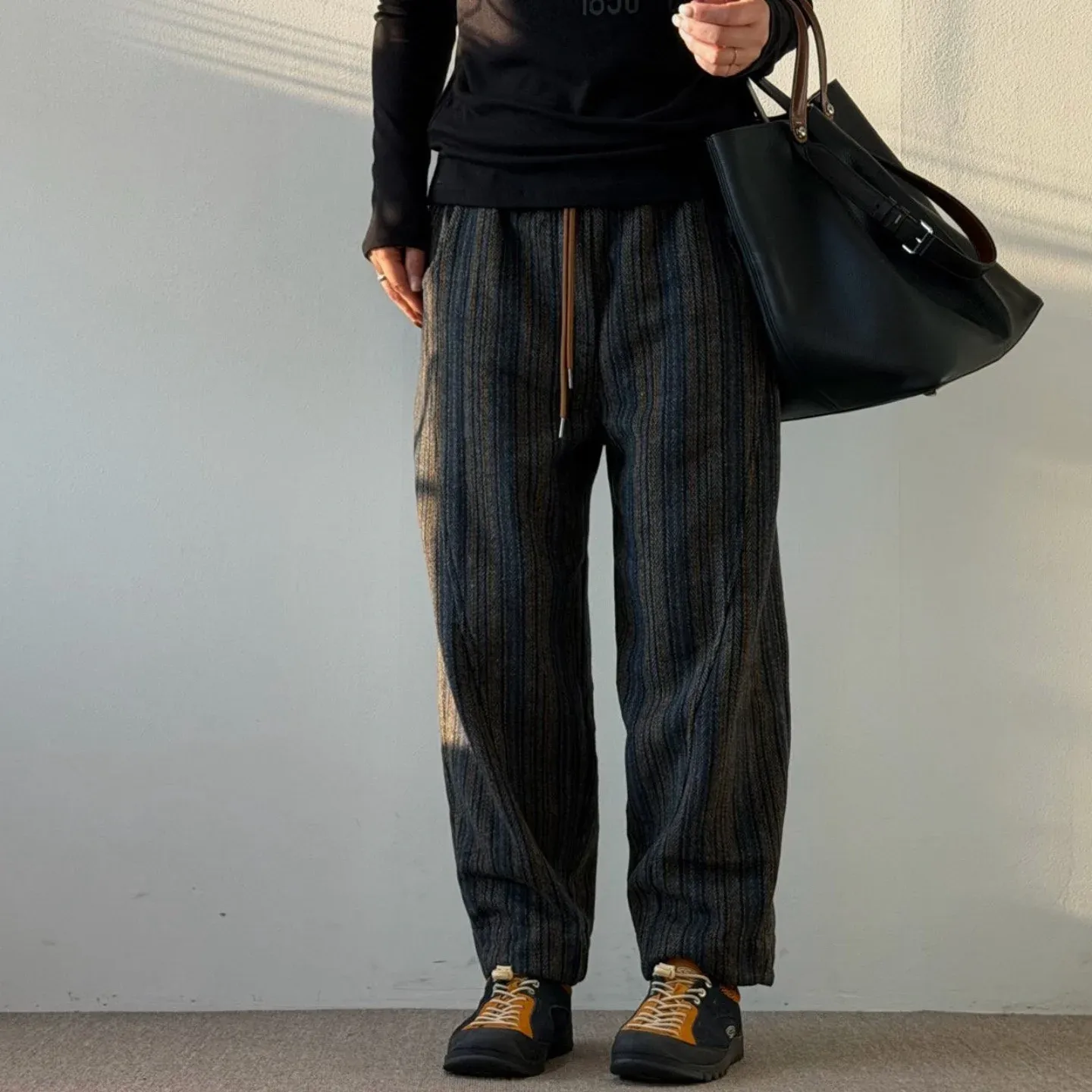 韓 細線綁帶褲 2色