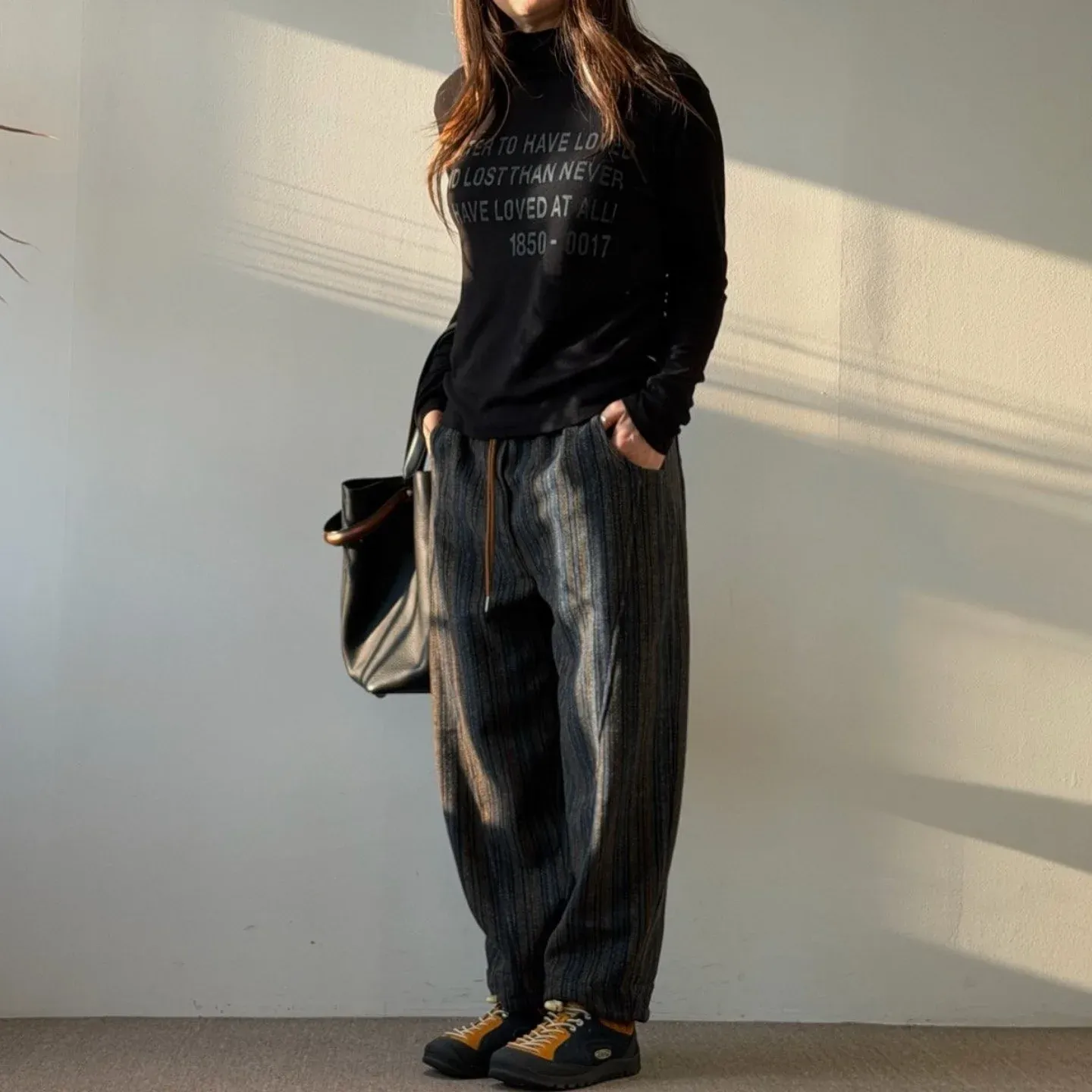 韓 細線綁帶褲 2色