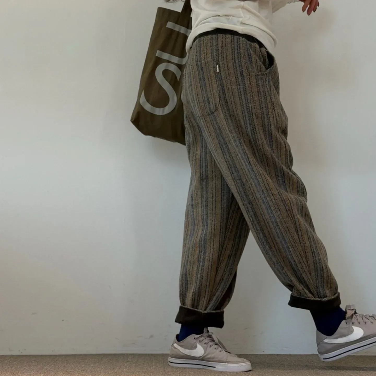 韓 細線綁帶褲 2色