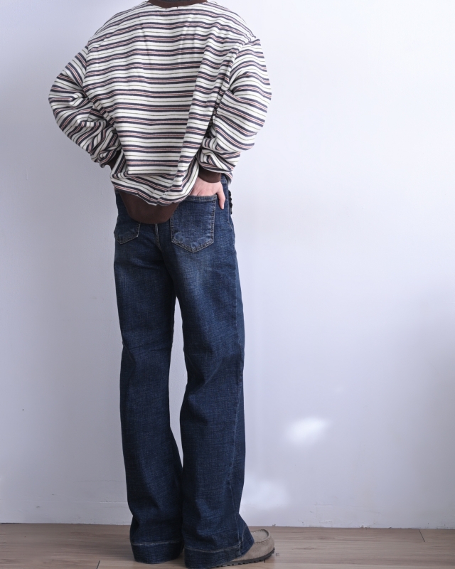 韓 毛呢鬚鬚口袋牛仔褲 size