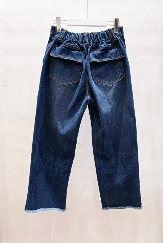韓 大口袋鬚鬚牛仔褲