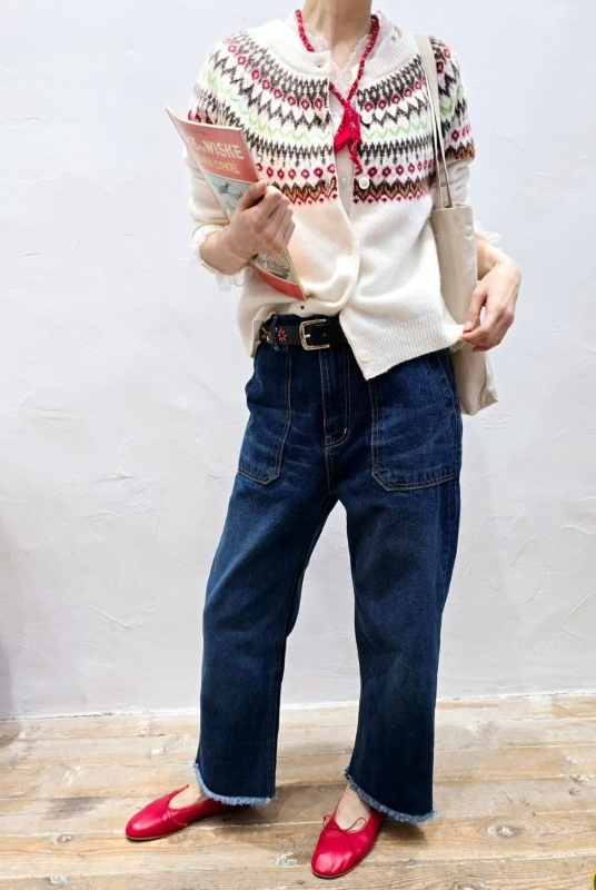 韓 大口袋鬚鬚牛仔褲