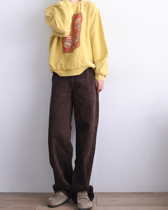 韓 直筒燈心絨長褲 4色 size