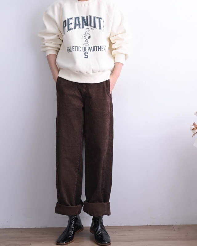 韓 直筒燈心絨長褲 4色 size