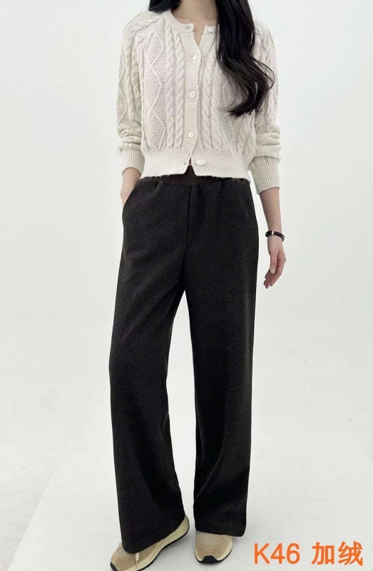 韓 腰織帶長褲 3色 size