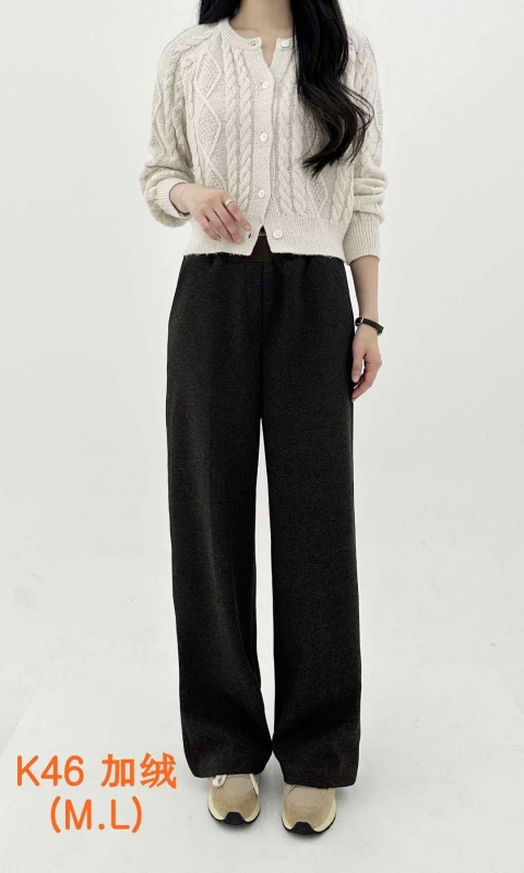 韓 腰織帶長褲 3色 size