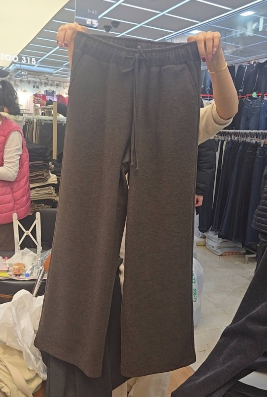 韓 綁帶微毛料小直筒褲 3色 size