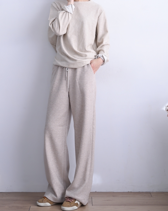 韓 綁帶微毛料小直筒褲 3色 size