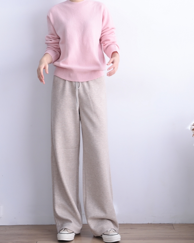 韓 綁帶微毛料小直筒褲 3色 size