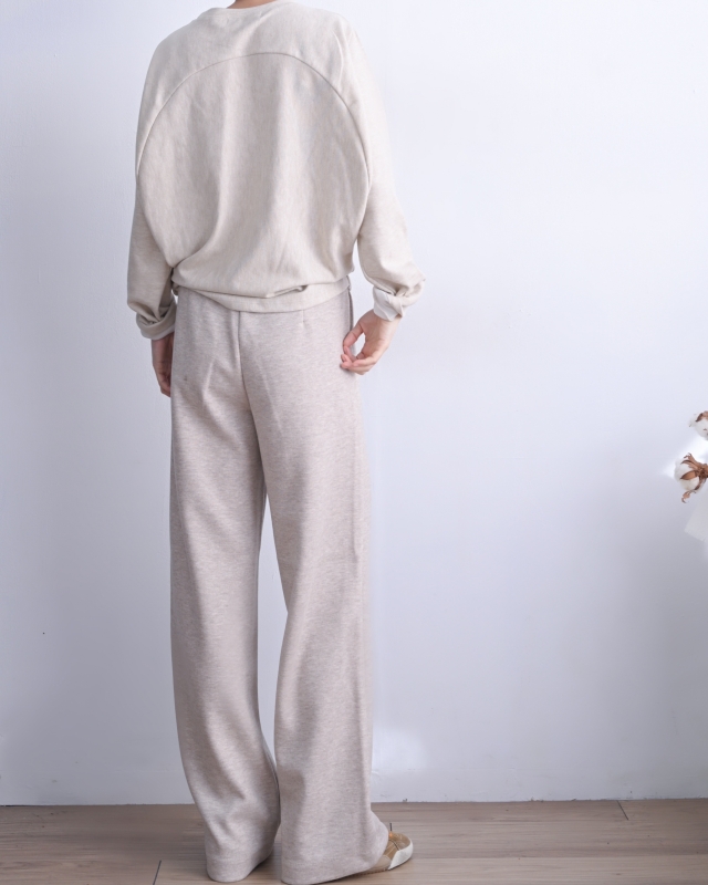 韓 綁帶微毛料小直筒褲 3色 size