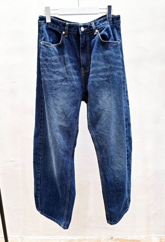 韓 大腿刷色牛仔褲 size