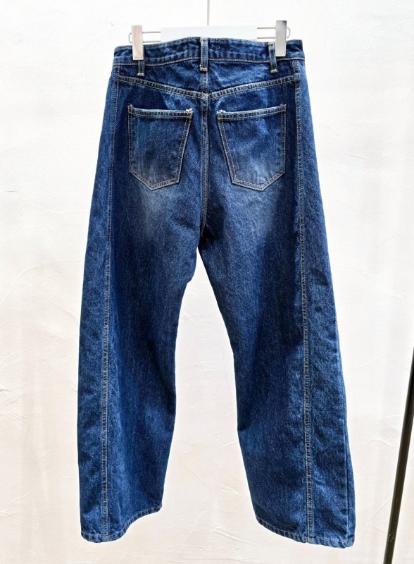 韓 大腿刷色牛仔褲 size