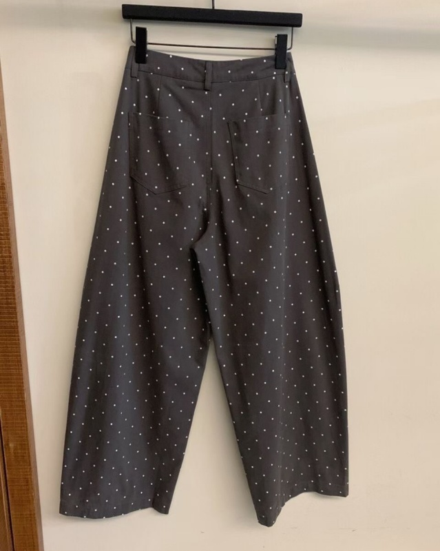 韓 白細點點寬褲 3色 size