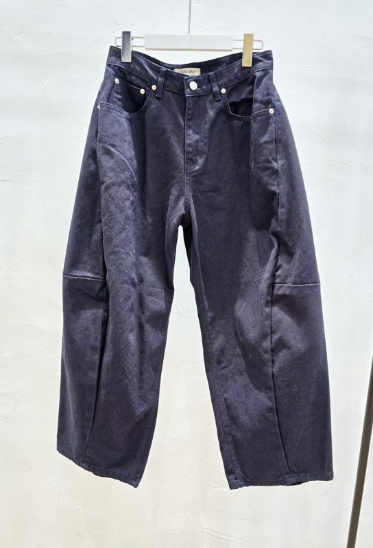 韓 前斜車線小寬褲 2色 size