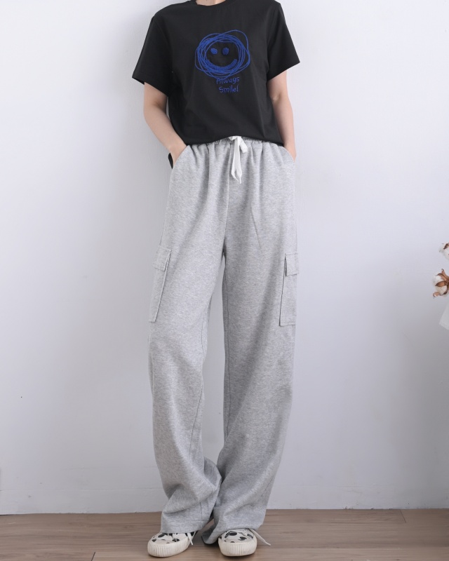 韓 棉質側口袋休閒褲 2色 size