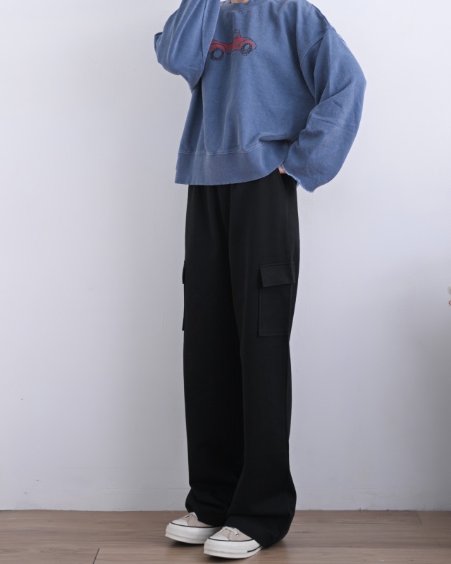 韓 棉質側口袋休閒褲 2色 size