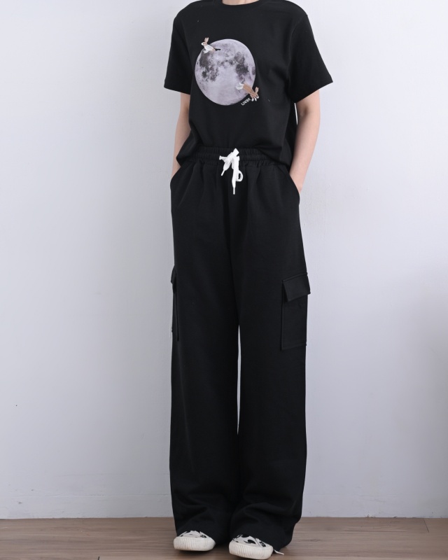 韓 棉質側口袋休閒褲 2色 size