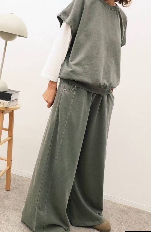 韓 仿舊刷色休閒寬褲 3色 size