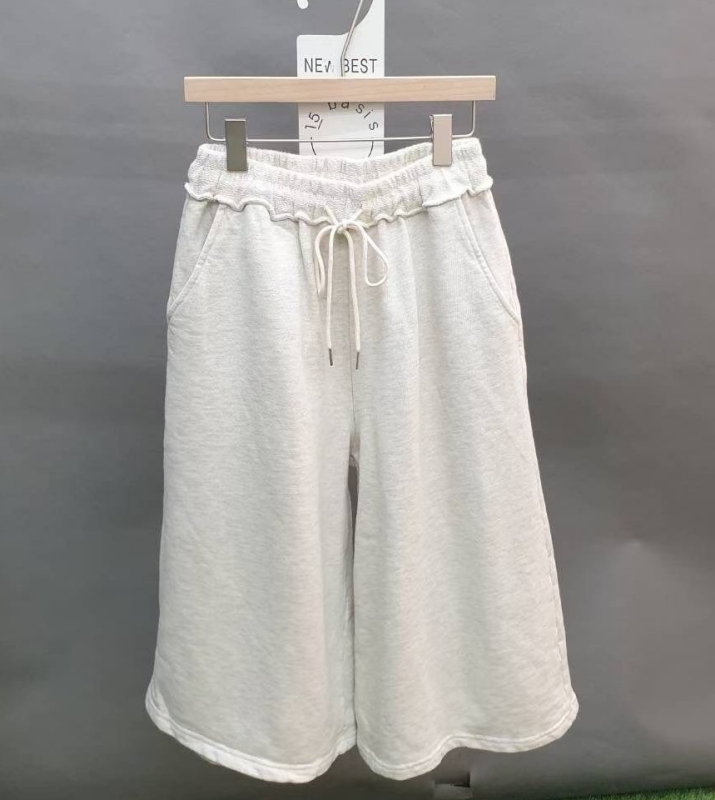 韓 綁帶七分小寬褲 3色 size