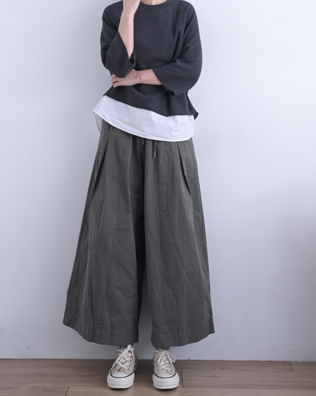 韓 綁帶素色九寬褲 3色 size