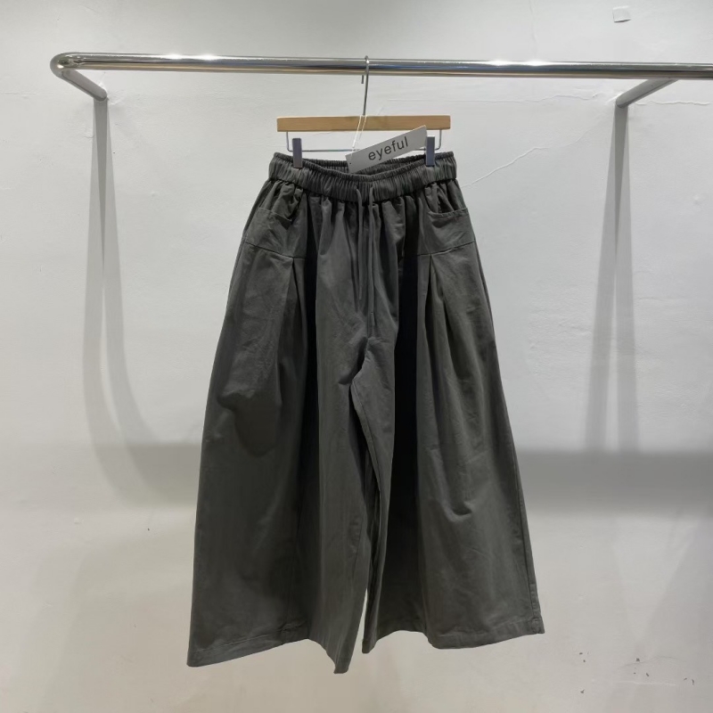 韓 綁帶素色九寬褲 3色 size