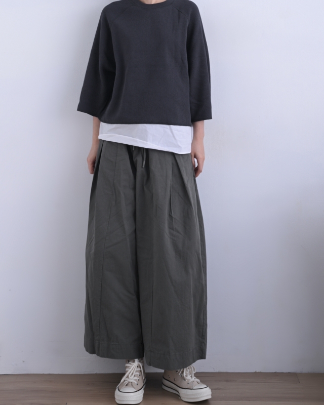 韓 綁帶素色九寬褲 3色 size