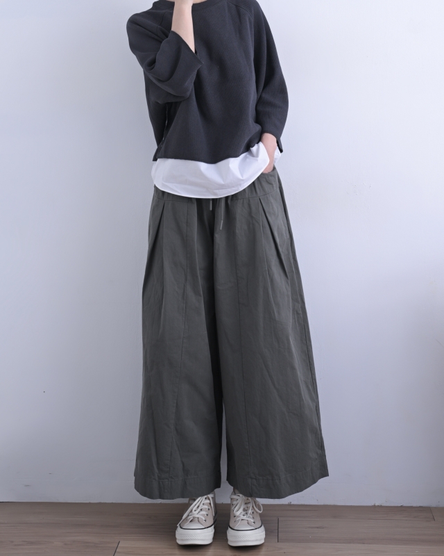 韓 綁帶素色九寬褲 3色 size