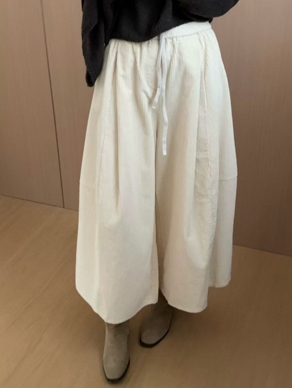 韓 條絨寬褲 8色 size