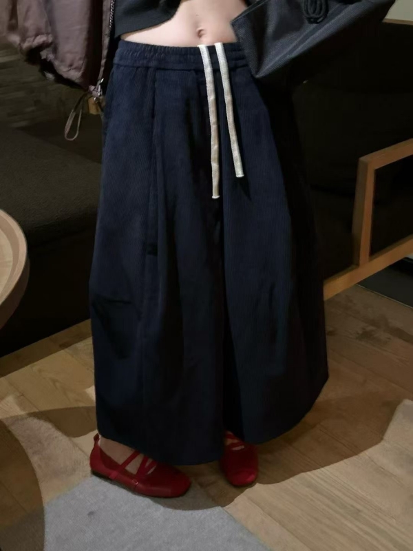 韓 條絨寬褲 8色 size