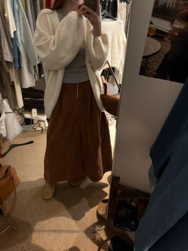 韓 條絨寬褲 8色 size